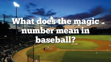 What does the magic number mean in baseball?