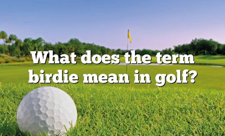 What does the term birdie mean in golf?