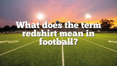 What does the term redshirt mean in football?