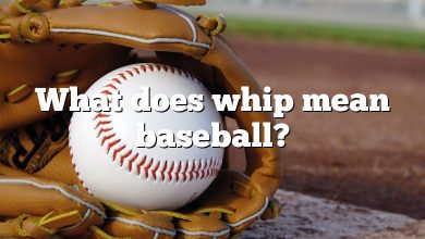 What does whip mean baseball?