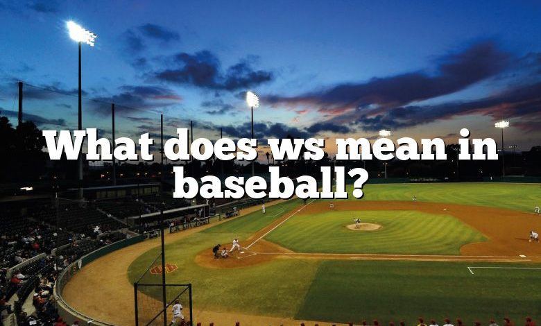 What does ws mean in baseball?