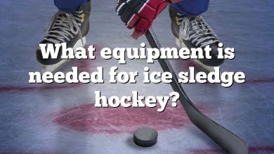 What equipment is needed for ice sledge hockey?