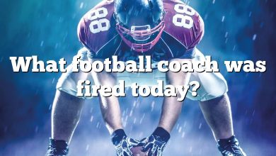 What football coach was fired today?