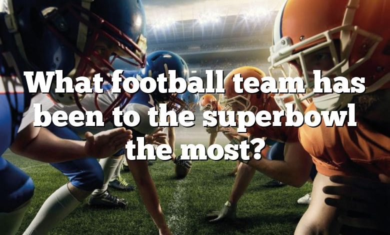 What football team has been to the superbowl the most?