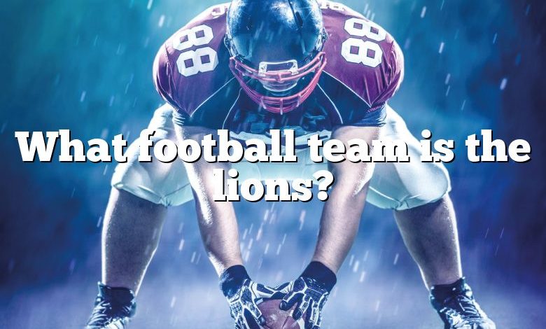 What football team is the lions?