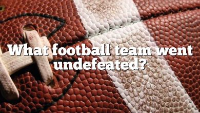 What football team went undefeated?