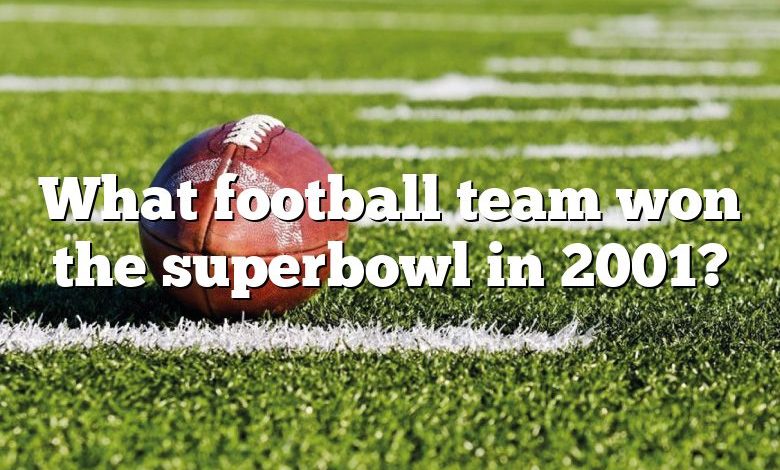 What football team won the superbowl in 2001?