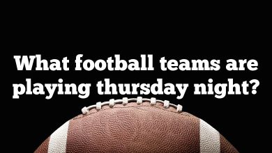 What football teams are playing thursday night?