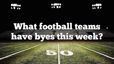 What football teams have byes this week?