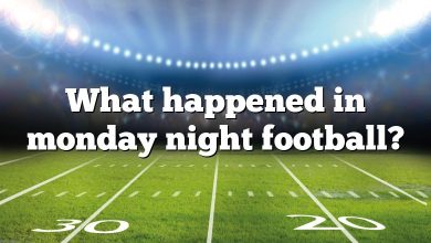 What happened in monday night football?