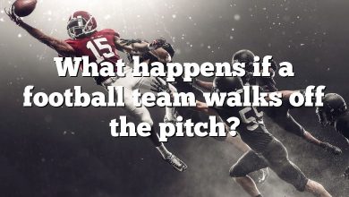 What happens if a football team walks off the pitch?