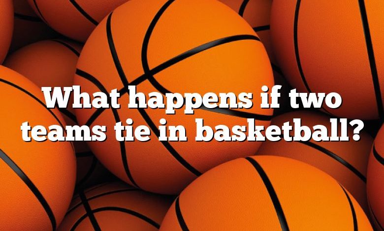 What happens if two teams tie in basketball?