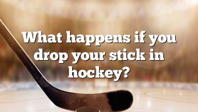 What happens if you drop your stick in hockey?