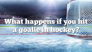 What happens if you hit a goalie in hockey?