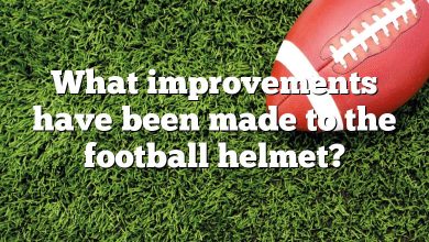 What improvements have been made to the football helmet?