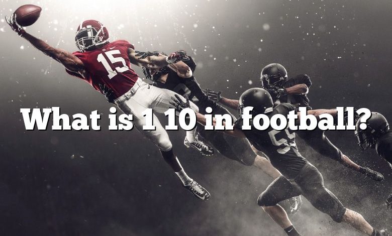 What is 1 10 in football?