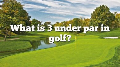 What is 3 under par in golf?