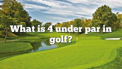 What is 4 under par in golf?