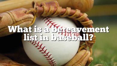 What is a bereavement list in baseball?