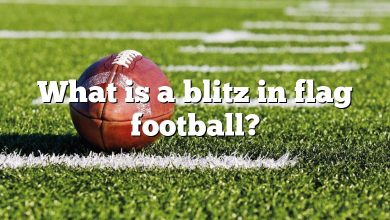 What is a blitz in flag football?