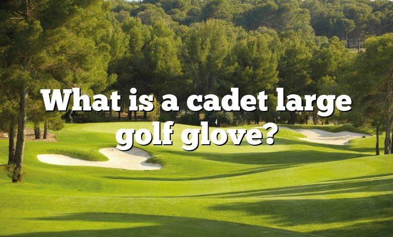 What is a cadet large golf glove?