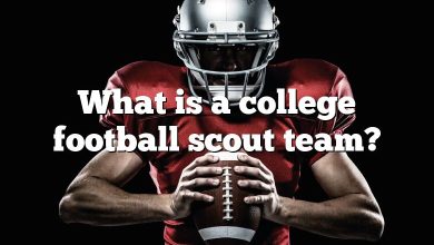What is a college football scout team?