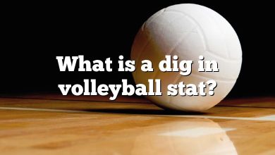 What is a dig in volleyball stat?