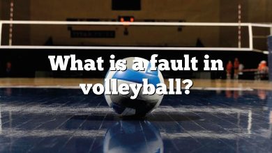 What is a fault in volleyball?