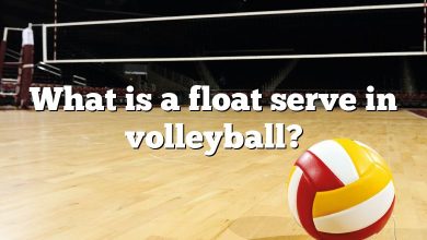 What is a float serve in volleyball?