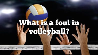 What is a foul in volleyball?