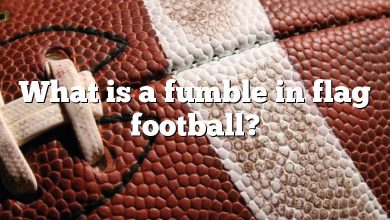 What is a fumble in flag football?