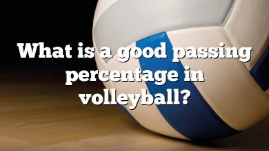 What is a good passing percentage in volleyball?