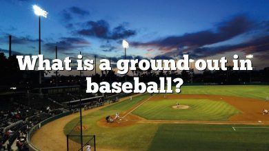 What is a ground out in baseball?