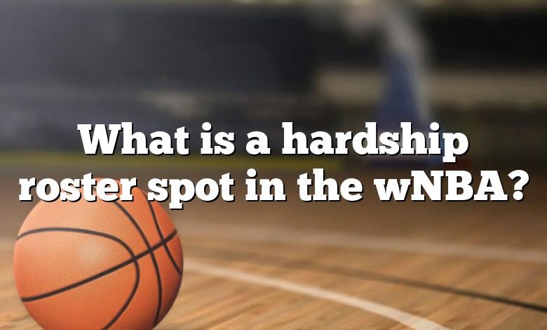 What is a hardship roster spot in the wNBA?