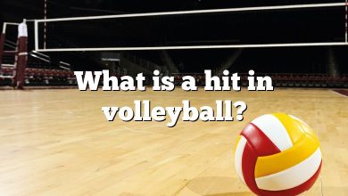 What is a hit in volleyball?