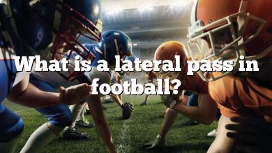 What is a lateral pass in football?