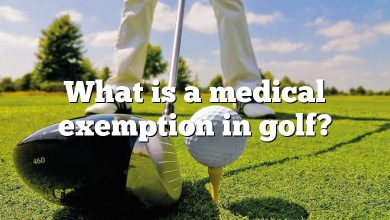 What is a medical exemption in golf?