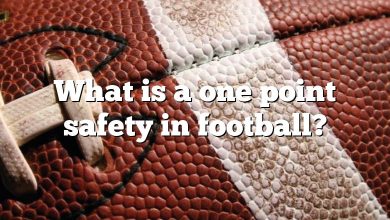 What is a one point safety in football?
