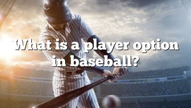 What is a player option in baseball?