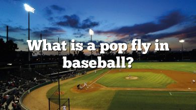 What is a pop fly in baseball?