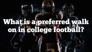 What is a preferred walk on in college football?