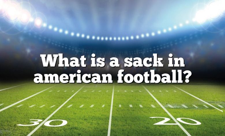 What is a sack in american football?