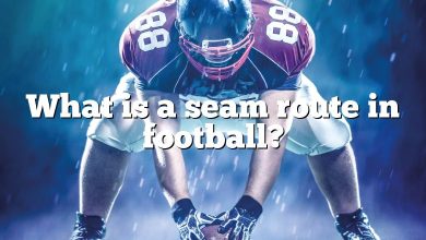 What is a seam route in football?
