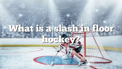 What is a slash in floor hockey?