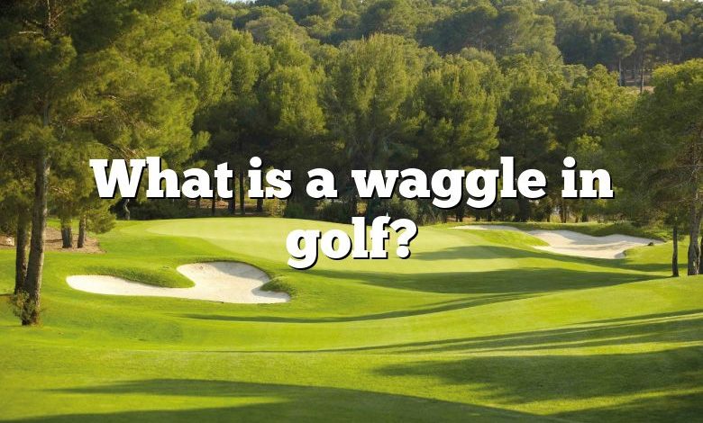 What is a waggle in golf?