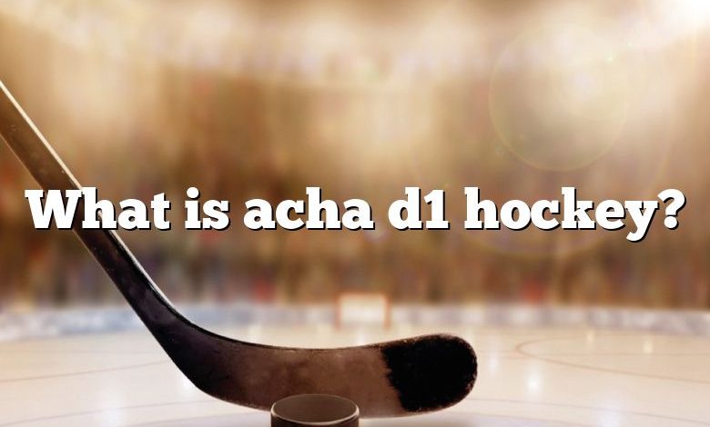 What is acha d1 hockey?