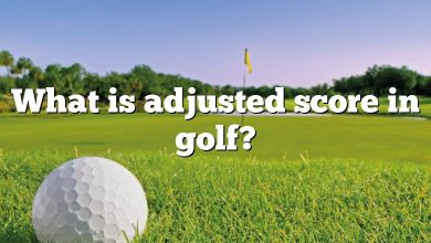 What is adjusted score in golf?