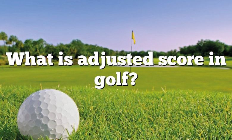 What is adjusted score in golf?