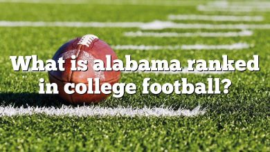 What is alabama ranked in college football?