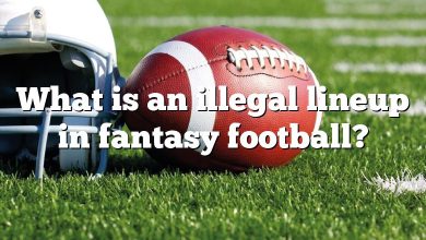 What is an illegal lineup in fantasy football?